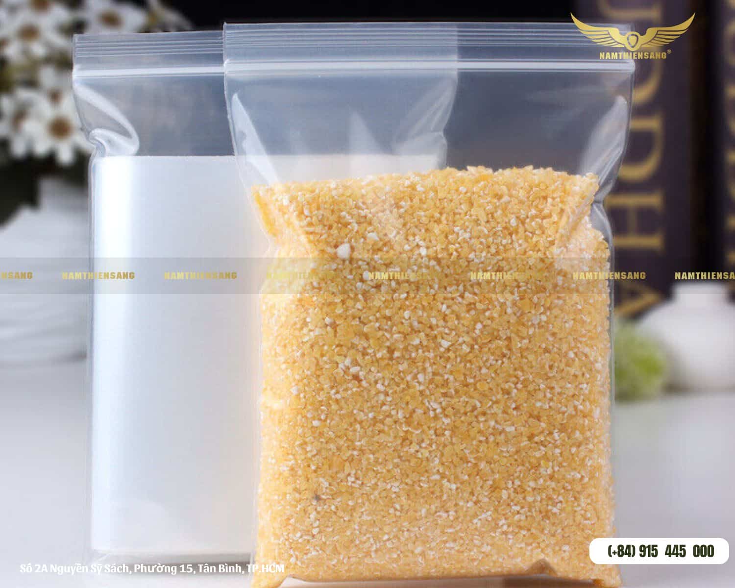 Túi Zipper Chỉ Trắng